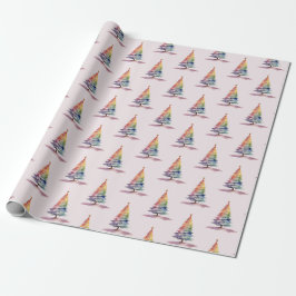 Rainbow Christmas Tree Geschenkpapier