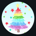 Rainbow Christmas Tree LGBT Pride Stickers<br><div class="desc">Rainbow Christmas Tree LGBT Pride Stickers</div>