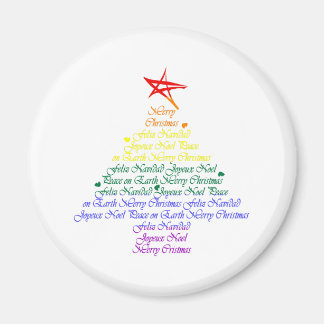Rainbow Christmas Tree Magnet