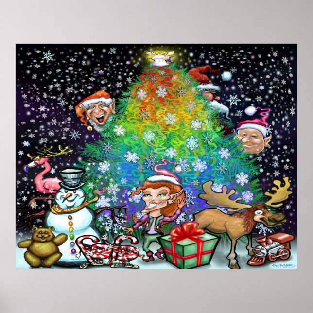 Rainbow Christmas Tree Poster (Vorne)