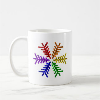 Rainbow Christmas Tree Snowflake Tasse