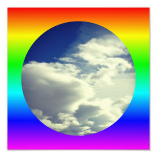 Rainbow Circle Border Fotodruck