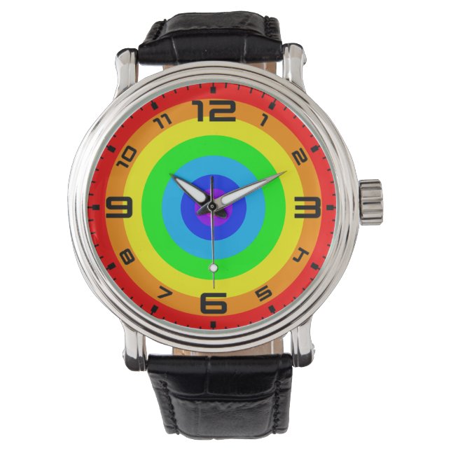 Rainbow Circle Design-40686 Armbanduhr (Vorderseite)