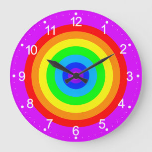 Rainbow Circle Design-40686 Große Wanduhr