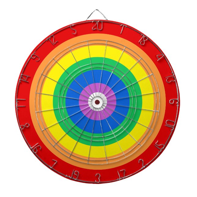 Rainbow Circles Dart Board Dartscheibe (vorne)