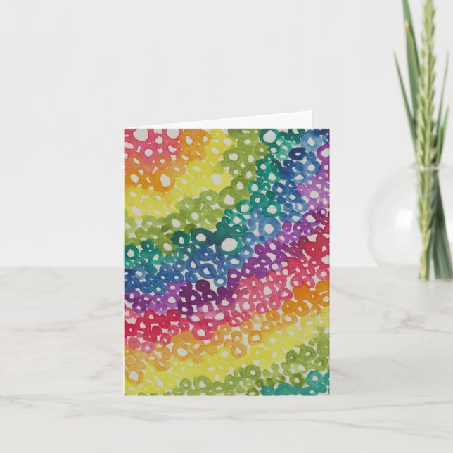 Rainbow Circles-Karte Dankeskarte (Vorderseite)