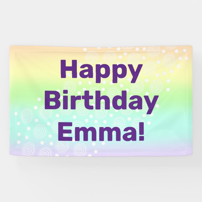 Rainbow Circles Pastel Banner (Horizontal)