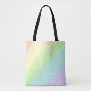 Rainbow Circles Pastel Tote Bag Tasche
