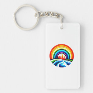 Rainbow City Skyline Urban Diversity & Hope Design