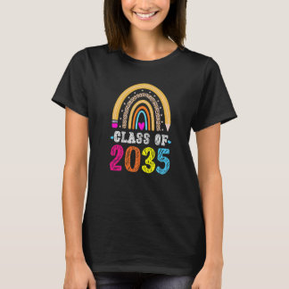 Rainbow Class of 2035 Leopard Pre-k Grow with ch T-Shirt