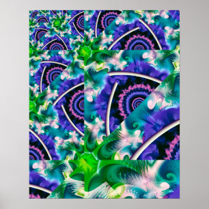 Rainbow Cloud Abstrakt Poster
