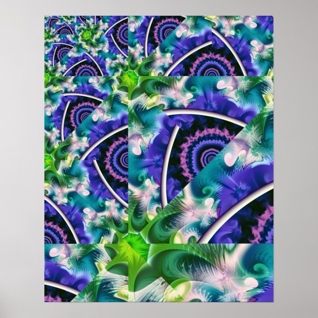 Rainbow Cloud Abstrakt Poster (Vorne)