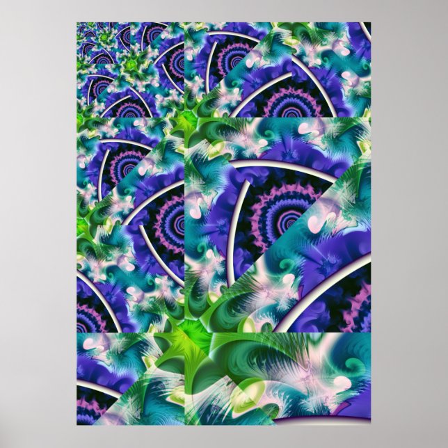Rainbow Cloud Abstrakt Poster (Vorne)