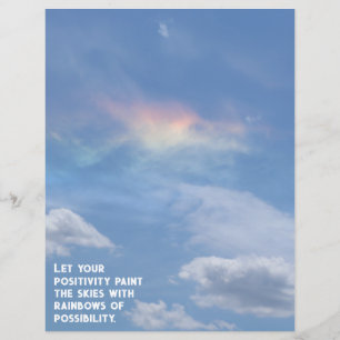 Rainbow Cloud of Possions Scrapbook Paper