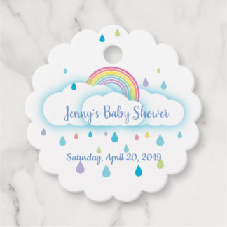 Rainbow Cloud Rainbow Baby Shower Fevor Tags Geschenkanhänger