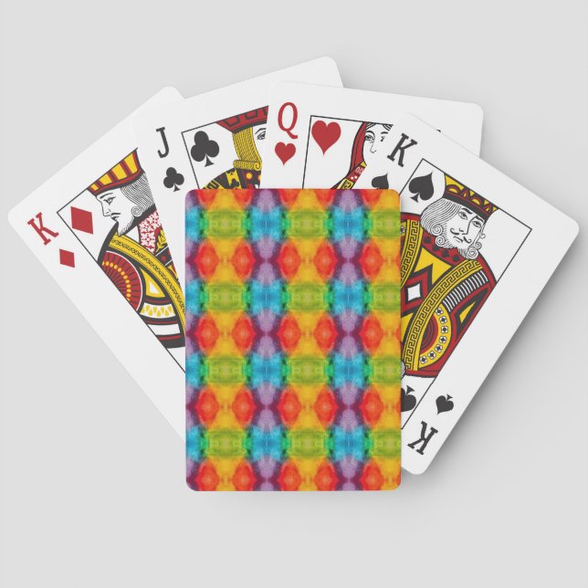 Rainbow Cloud Watercolor Art Spielkarten (Rückseite)