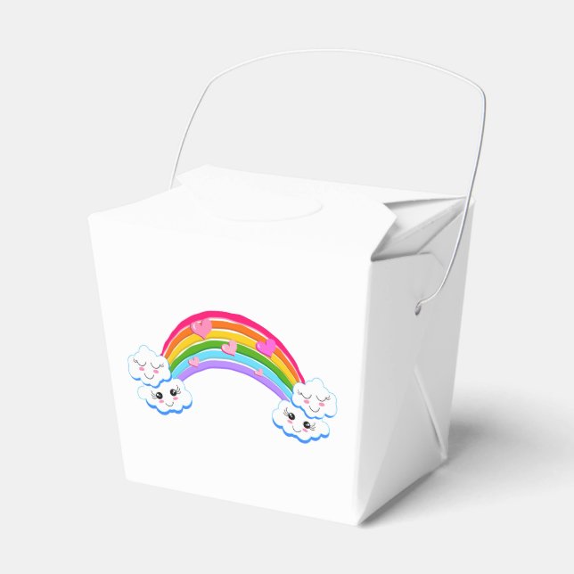Rainbow Clouds Favor Box Geschenkschachtel (Vorderseite)