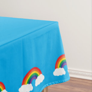 Rainbow & Clouds Niedliches 1. Geburtstags-Party Tischdecke