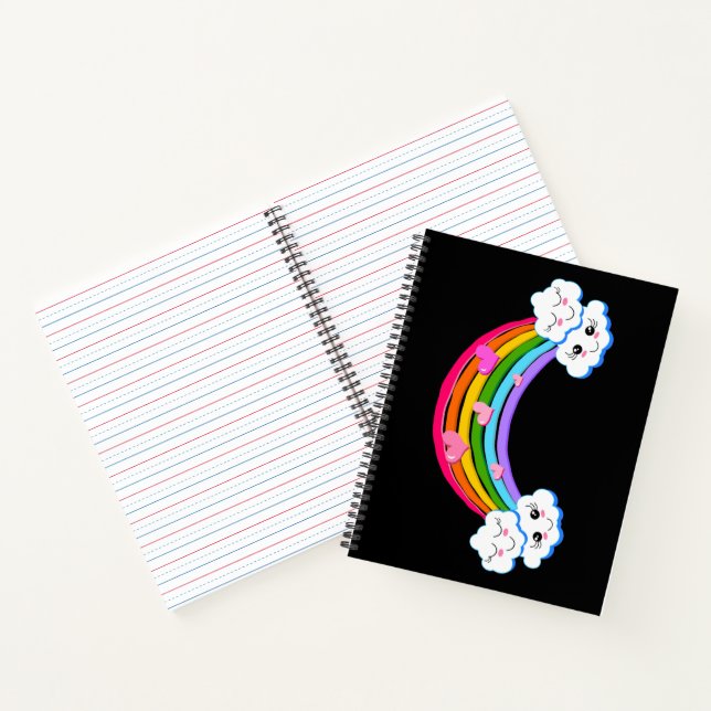 Rainbow Clouds Notebook Notizbuch (Innenseite)