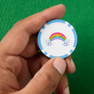 Rainbow Clouds Poker Chips