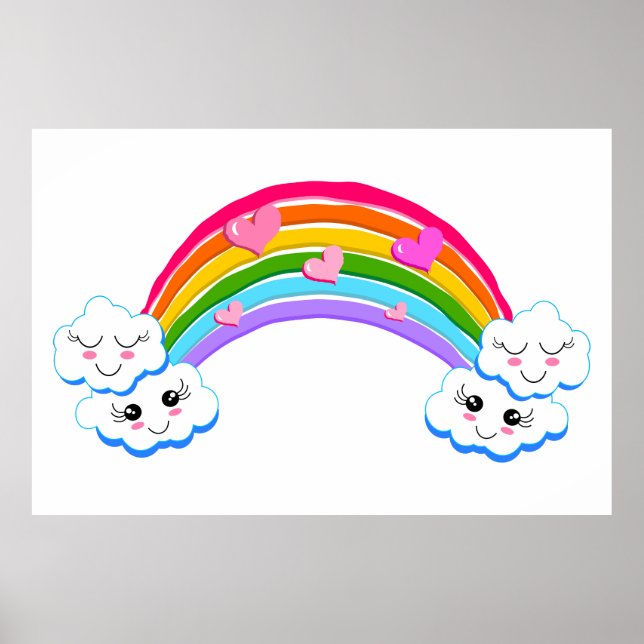 Rainbow Clouds Poster (Vorne)