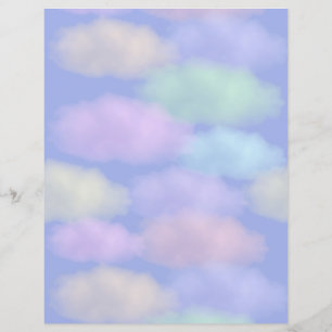 Rainbow Clouds Scrapbook Paper