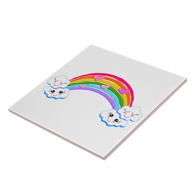 Rainbow Clouds Tile Fliese (Seite)