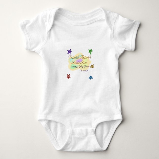Rainbow clouds twinkle Twinkle Little Star baby Baby Strampler (Vorderseite)