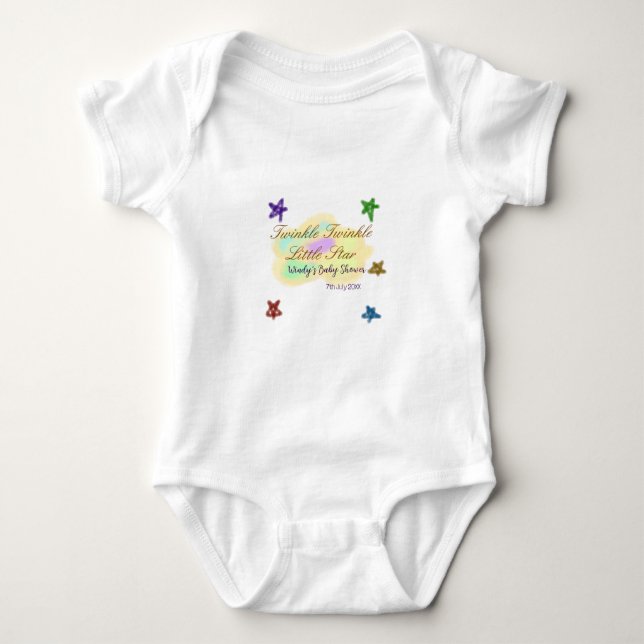 Rainbow clouds twinkle Twinkle Little Star baby Strampler (Vorderseite)
