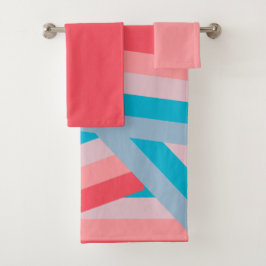 Rainbow Collage Badhandtuch Set