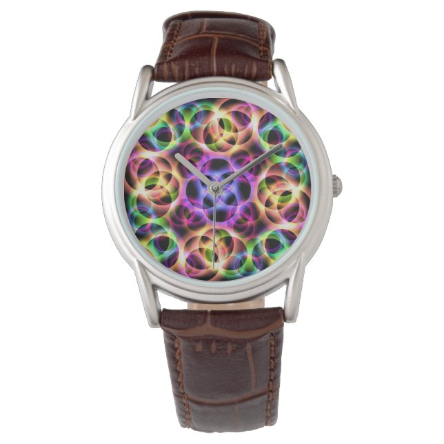 Rainbow Color Bubbles Armbanduhr (Vorderseite)