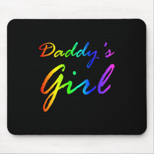 Rainbow Color Daddy's Girl Mousepad