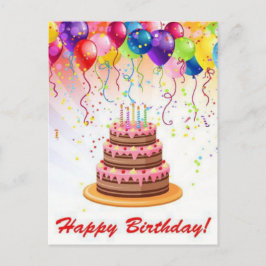 Rainbow Color Fireworks Geburtstagskarte Postkarte
