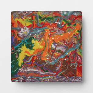 Rainbow Color Flow Art Fotoplatte