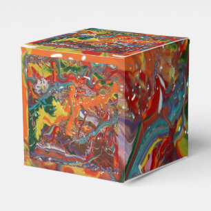 Rainbow Color Flow Art Geschenkschachtel