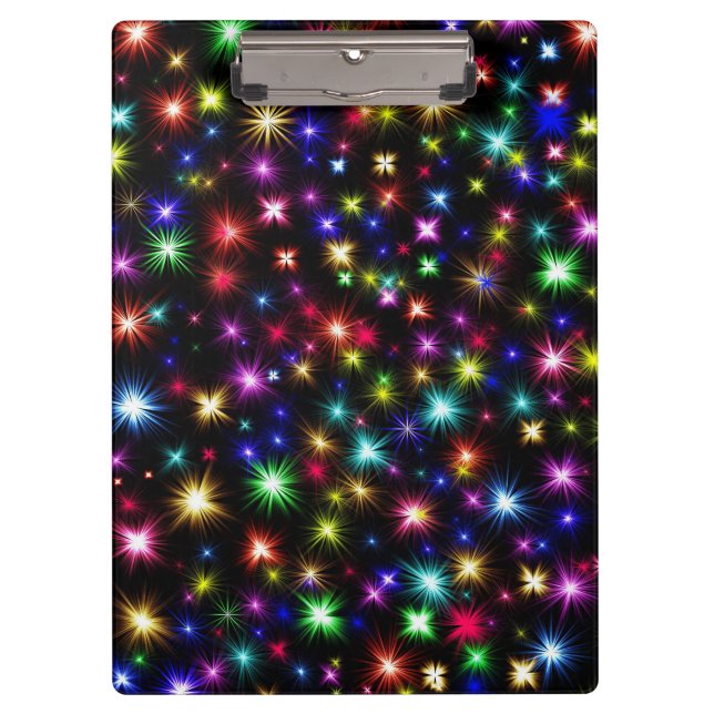 Rainbow Color Glitzern Klemmbrett (Vorderseite)