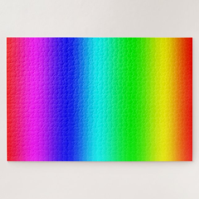 Rainbow Color Gradient Jigsaw Puzzle (Horizontal)