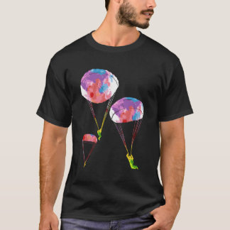 Rainbow Color Parachute Skydiver Skydiver T-Shirt