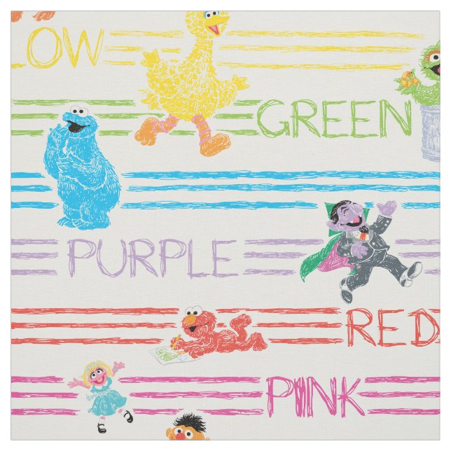 Rainbow Color Sesame Pals Muster Stoff (Muster)