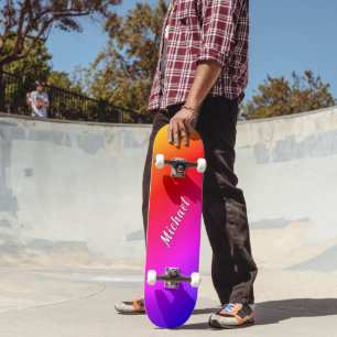 Rainbow Color Skateboard mit Individuelle Name