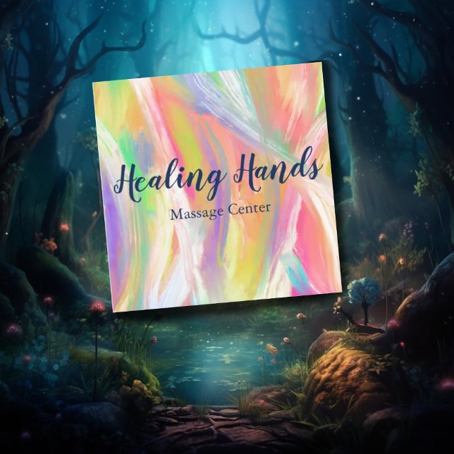 Rainbow Colorado Ölfarbe Quadratische Visitenkarte (Von Creator hochgeladen)