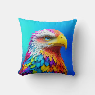 Rainbow Colored Bald Eagle-65456 Kissen