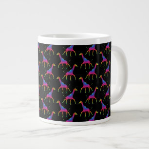 Rainbow Colored Giraffe Jumbo-Tasse