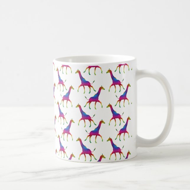 Rainbow Colored Giraffe Kaffeetasse (Rechts)