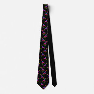 Rainbow Colored Giraffe Krawatte