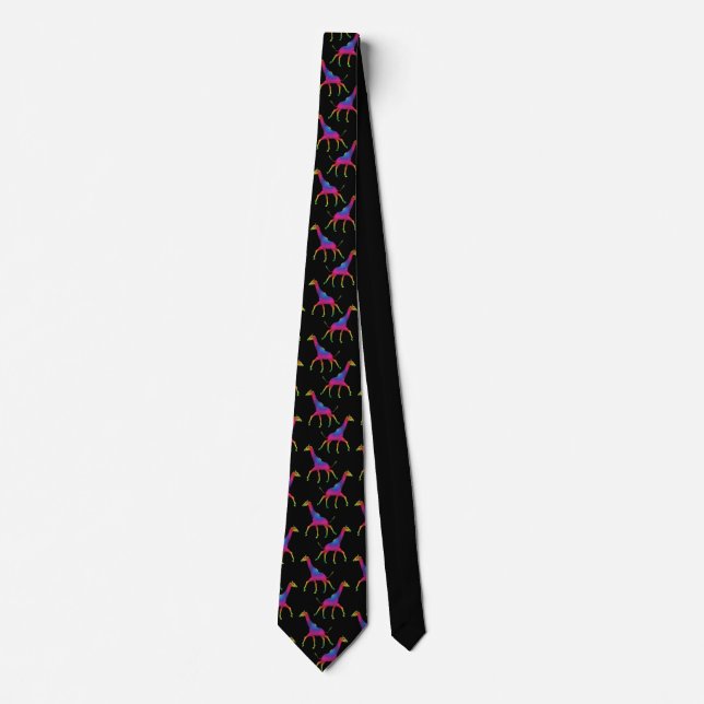 Rainbow Colored Giraffe Krawatte (Vorderseite)
