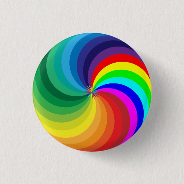Rainbow Colored Mandala-46556 Button (Vorderseite)