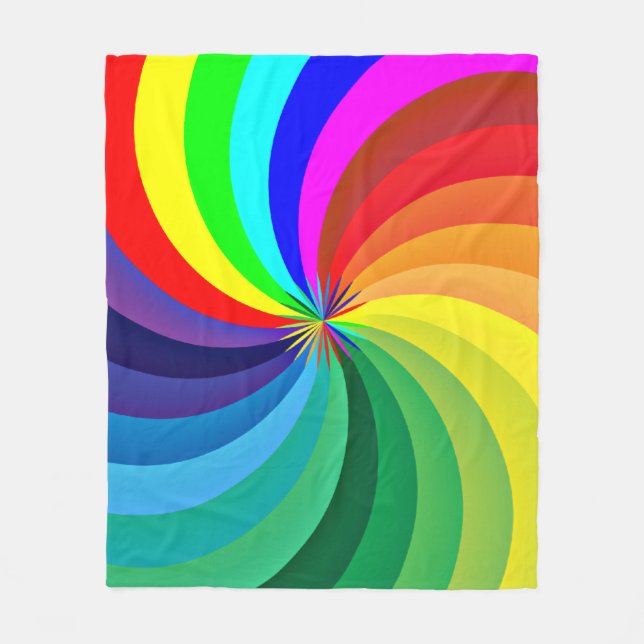 Rainbow Colored Mandala-46556 Fleecedecke (Vorderseite)
