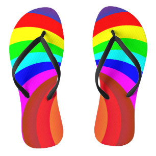 Rainbow Colored Mandala-46556 Flip Flops
