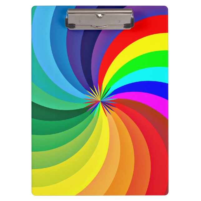 Rainbow Colored Mandala-46556 Klemmbrett (Vorderseite)